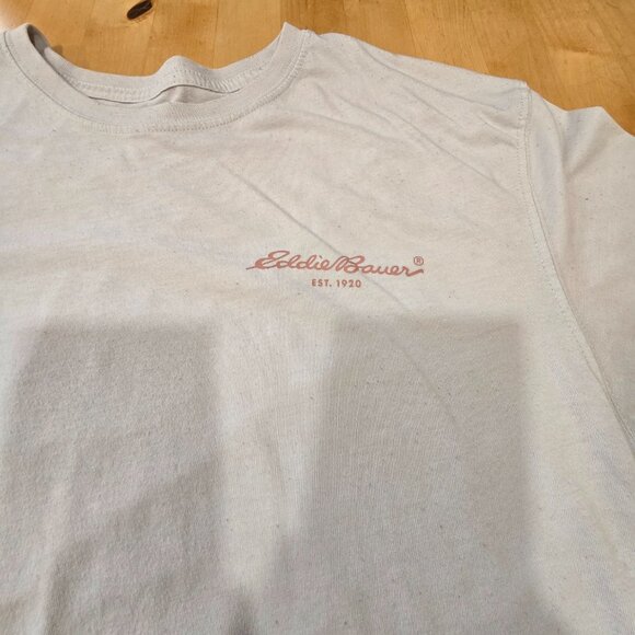 Eddie Bauer Shirt Mens Medium American Fish Graphic Short Sleeve Trout - Picture 3 of 8